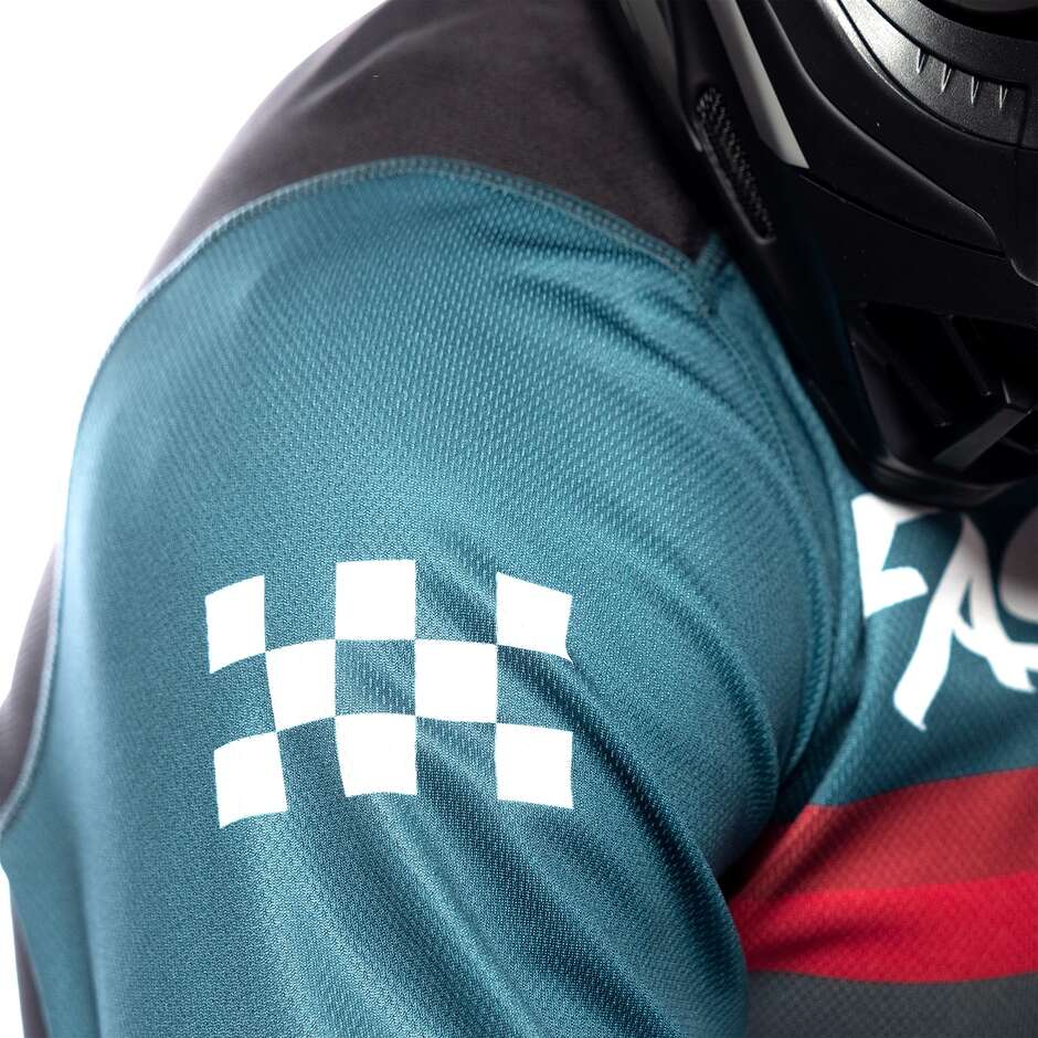 Maglia Moto Cross Fasthouse Carbon Force Teal