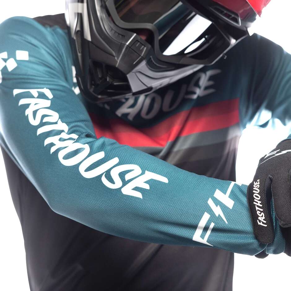 Maglia Moto Cross Fasthouse Carbon Force Teal
