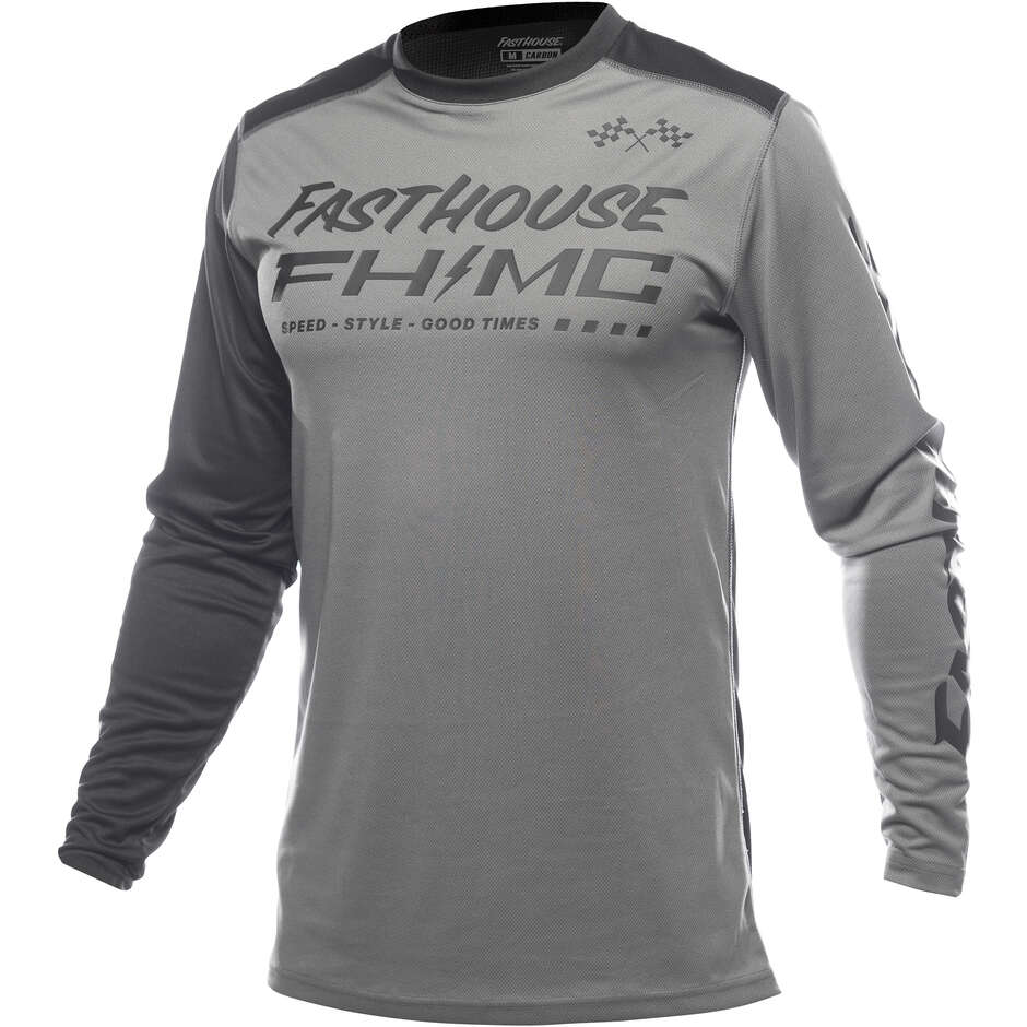 Maglia Moto Cross Carbon Method Grigio Nero taglia M