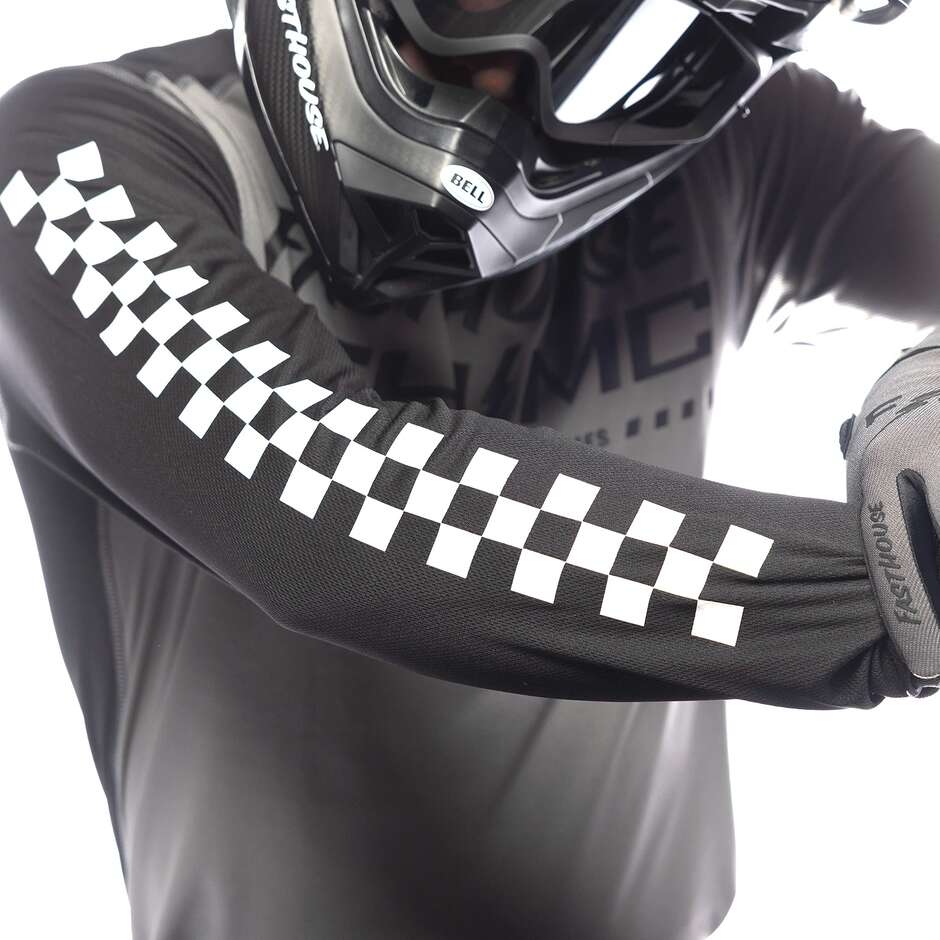 Maglia Moto Cross Fasthouse Carbon Method Grigio Nero
