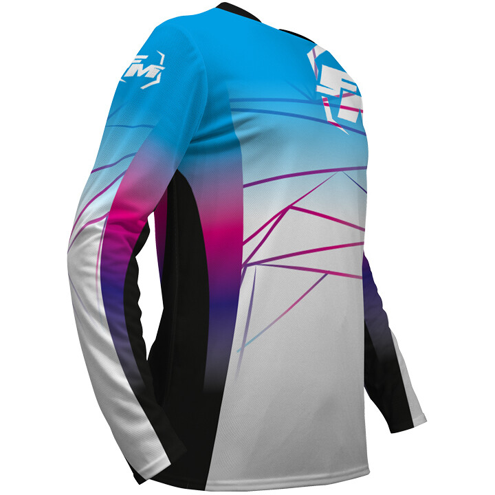 Maglia Moto Cross ASTER-X Azzurro Bianco Fucsia taglia 2XL