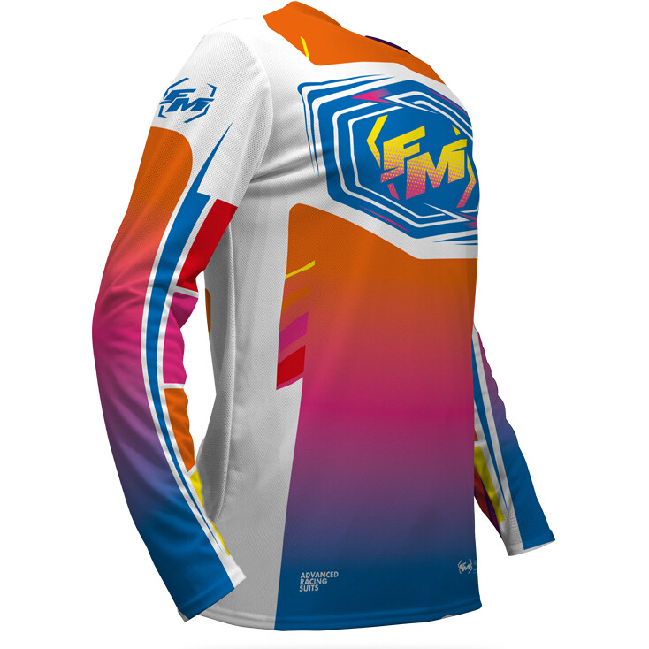 Maglia Moto Cross DOMINATOR Arancio Fucxia Blu taglia S