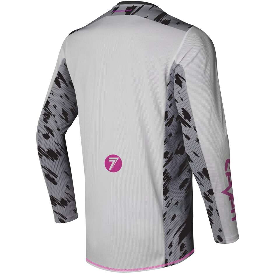 Maglia Moto Cross SEVEN MX RIVAL 25.1 CLASH Bianco Grigio