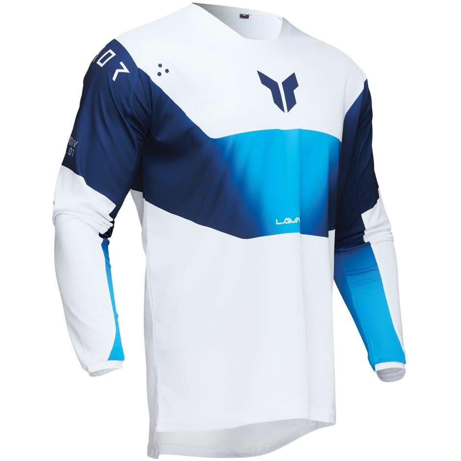 Maglia Moto Cross Thor LAUNCHMODE STORM Bianco