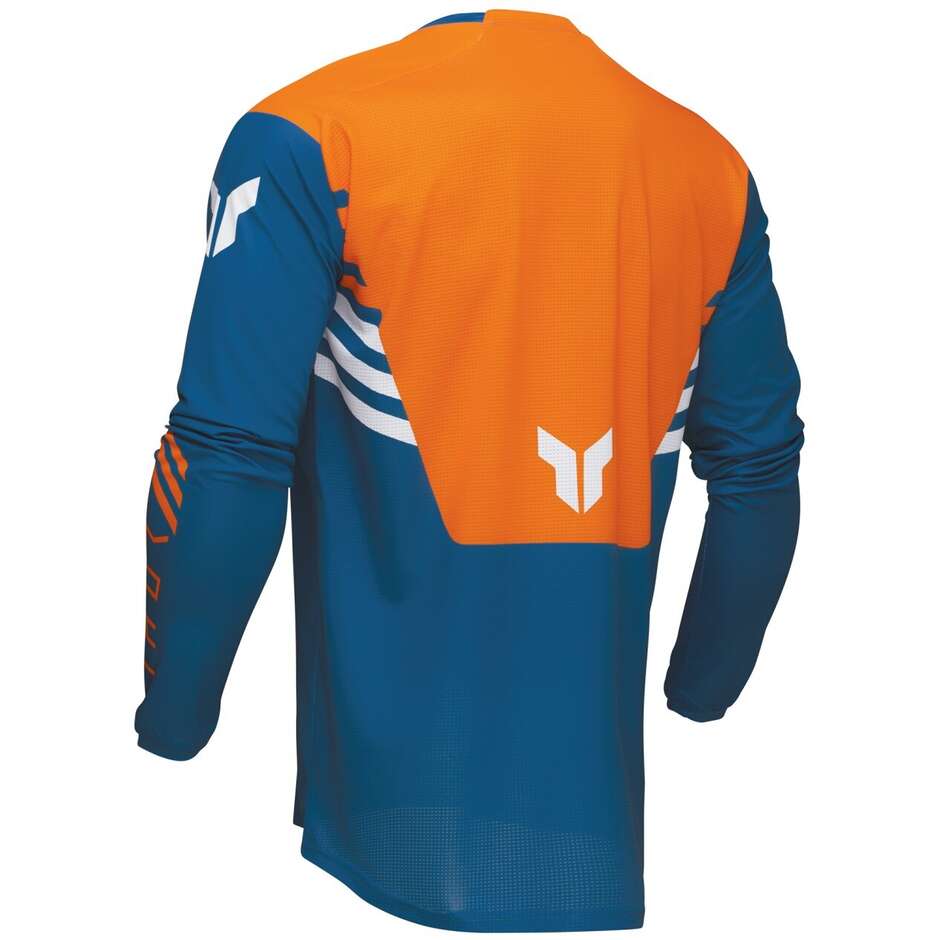 Maglia Moto Cross Thor LAUNCHMODE ZONE Blu Arancio