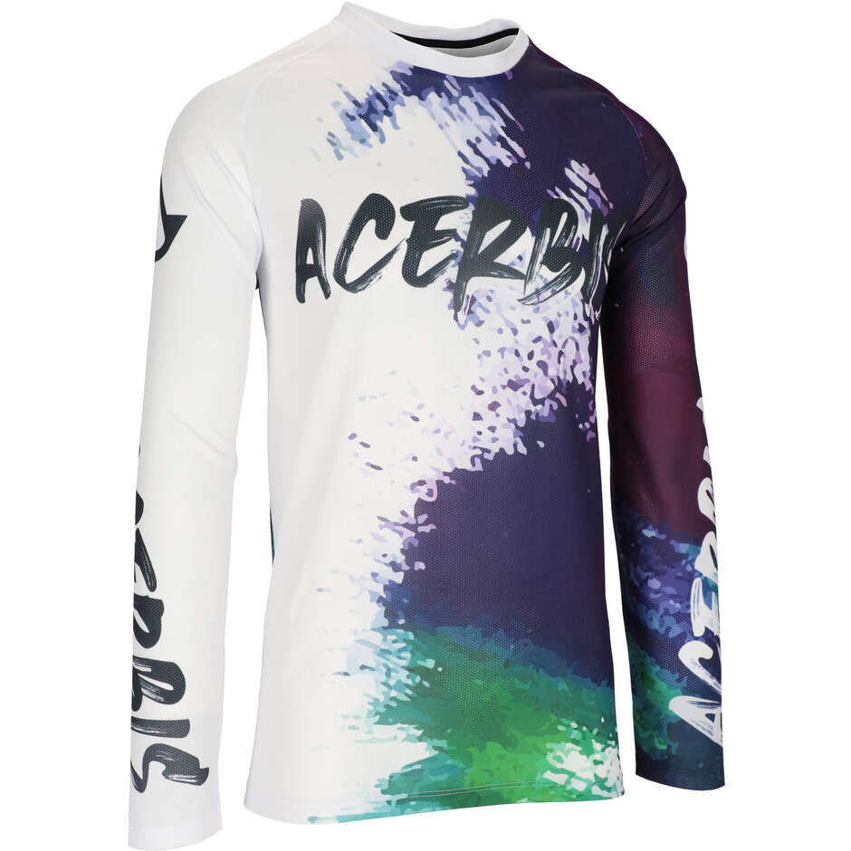 Maglia Motocross Enduro J-WINDY VENT BRUSH Bianco Vi taglia S