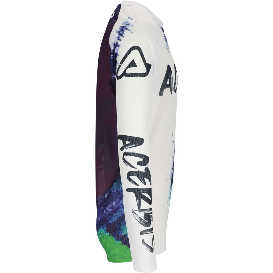 Maglia Motocross Enduro ACERBIS J-WINDY VENT BRUSH Bianco Viola