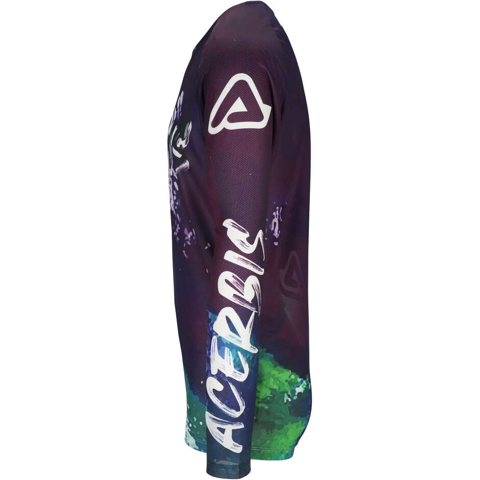 Maglia Motocross Enduro ACERBIS J-WINDY VENT BRUSH Bianco Viola