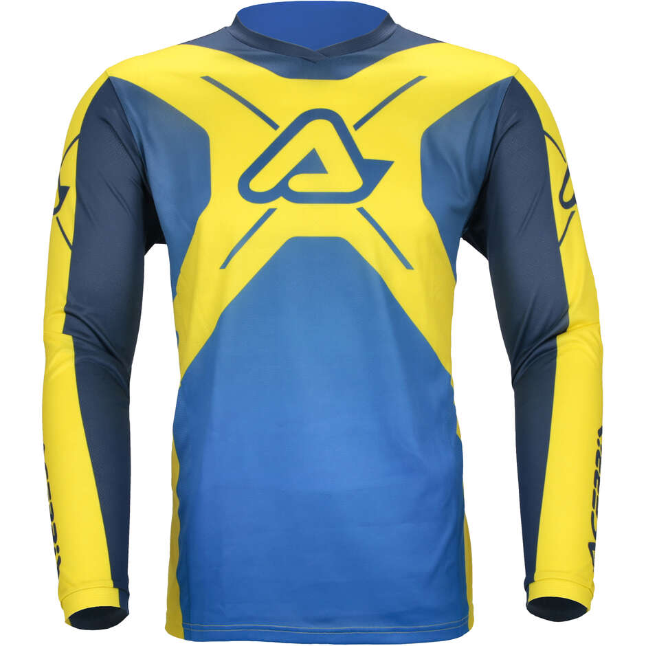 Maglia MotoCross Enduro ACERBIS MX J-TRACK INC 2.0 Blu Giallo