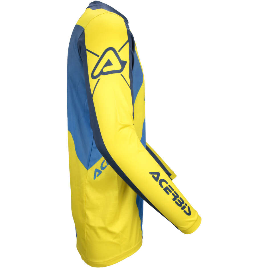 Maglia MotoCross Enduro ACERBIS MX J-TRACK INC 2.0 Blu Giallo