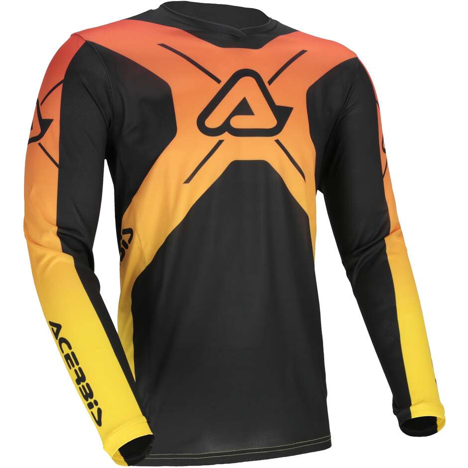  Maglia MotoCross Enduro ACERBIS MX J-TRACK INC 2.0 Nero Giallo