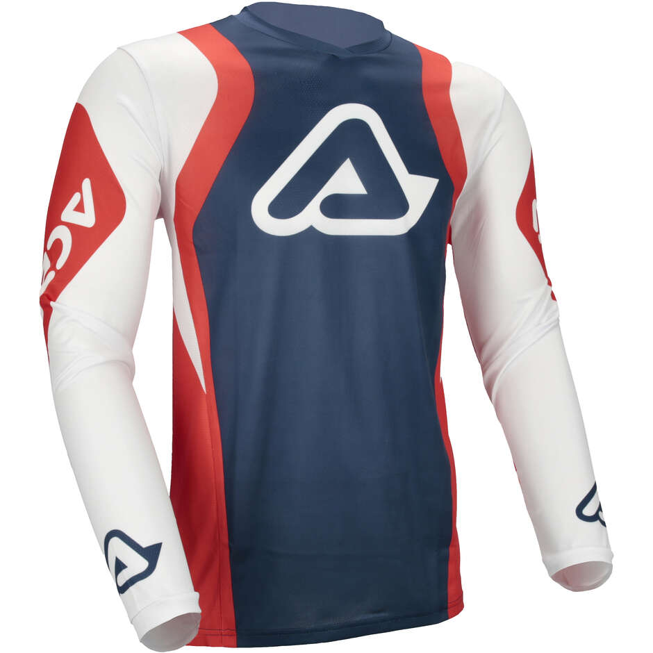 Maglia MotoCross Enduro ACERBIS MX J-TRACK INC 2.0 Rosso Blu