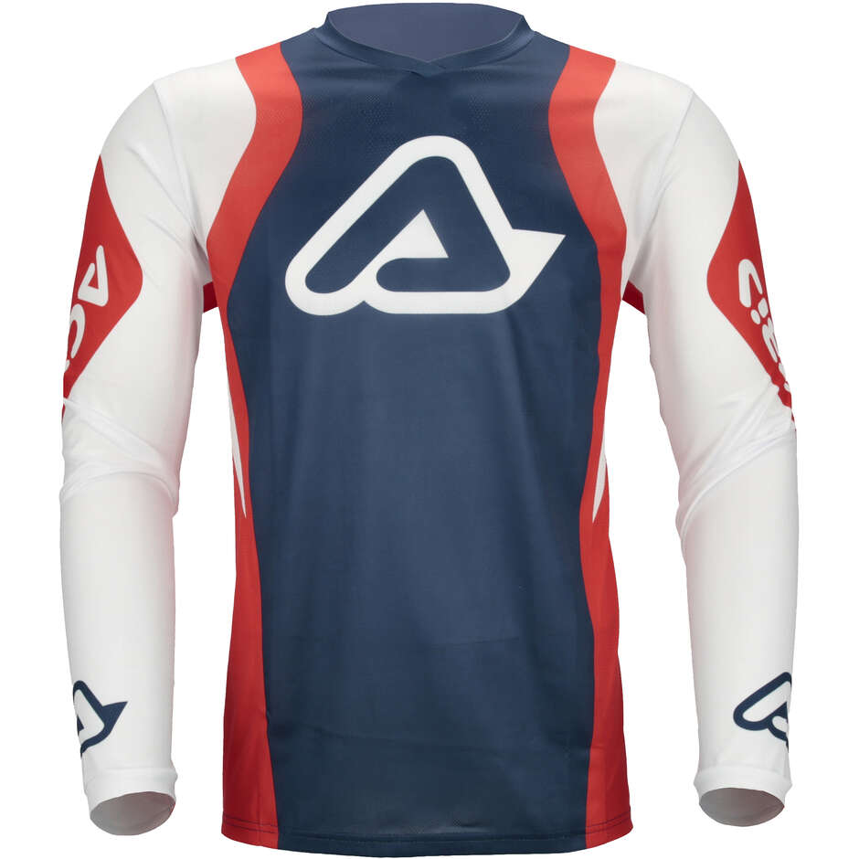 Maglia MotoCross Enduro ACERBIS MX J-TRACK INC 2.0 Rosso Blu