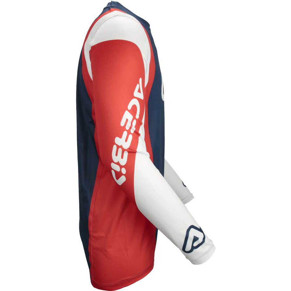 Maglia MotoCross Enduro ACERBIS MX J-TRACK INC 2.0 Rosso Blu