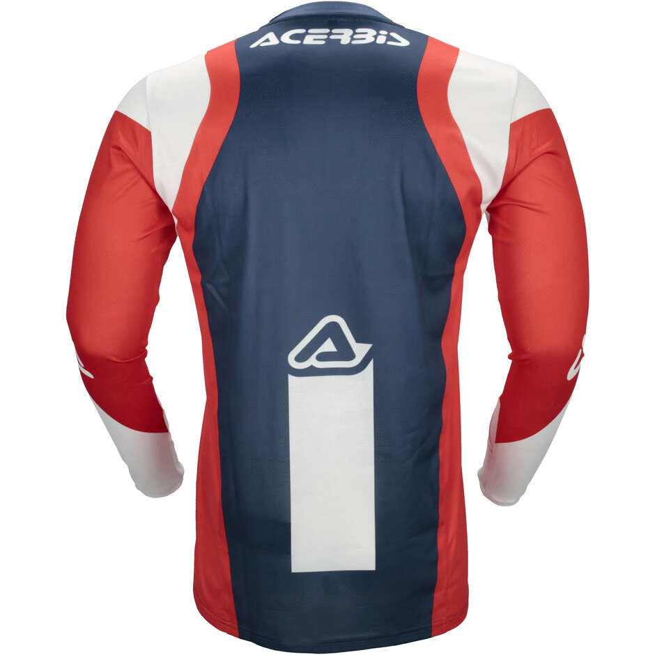 Maglia MotoCross Enduro ACERBIS MX J-TRACK INC 2.0 Rosso Blu