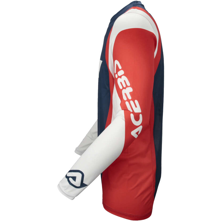 Maglia MotoCross Enduro ACERBIS MX J-TRACK INC 2.0 Rosso Blu