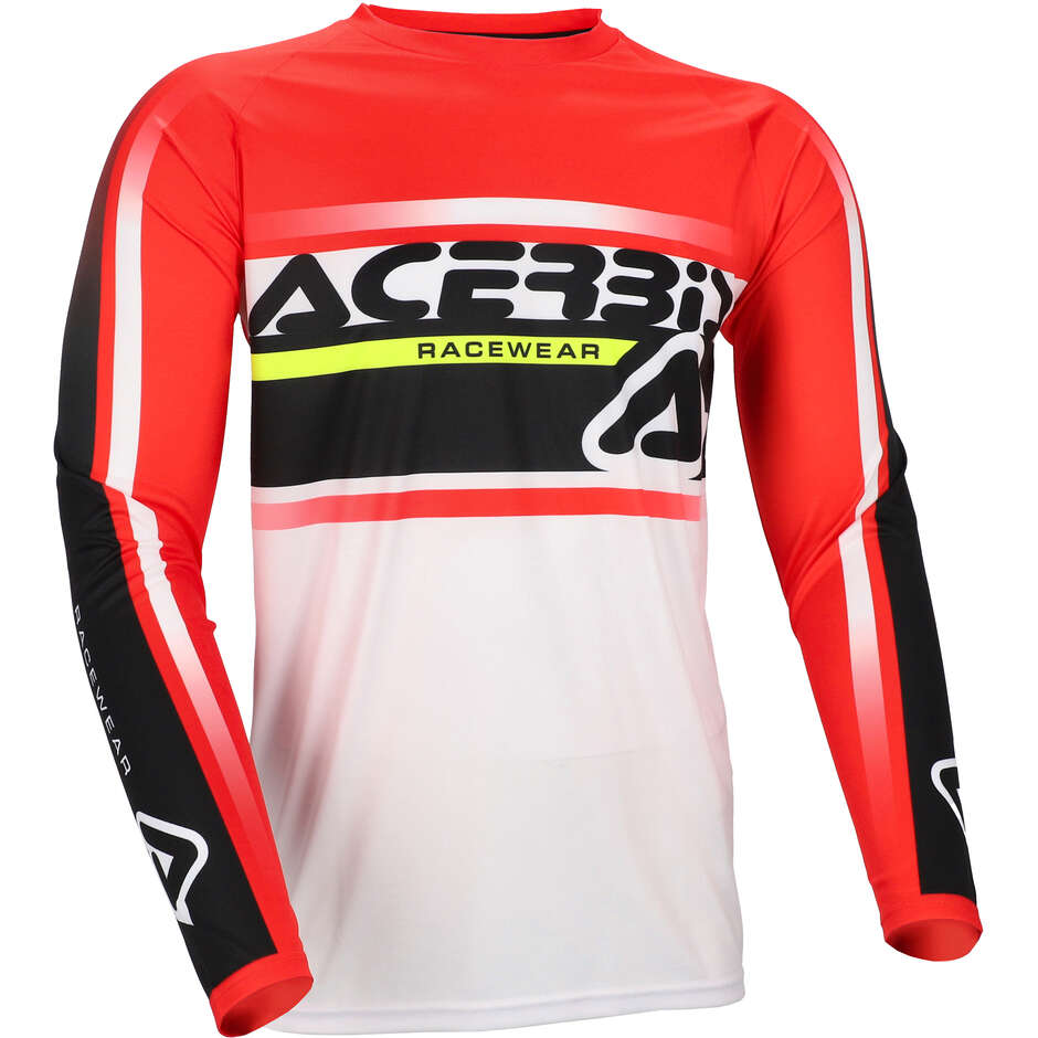 Maglia MotoCross Enduro MX LINEAR LUGO Rosso Bianco taglia S
