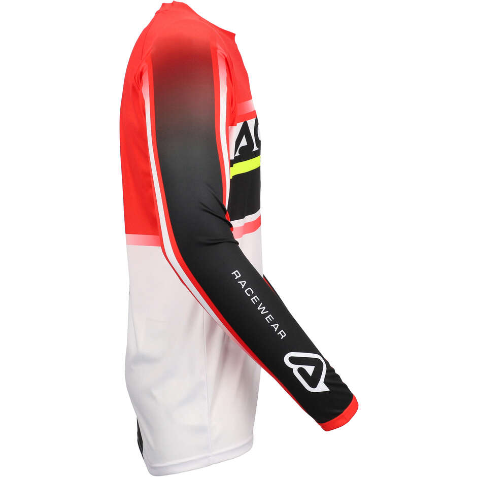 Maglia MotoCross Enduro ACERBIS MX LINEAR LUGO Rosso Bianco