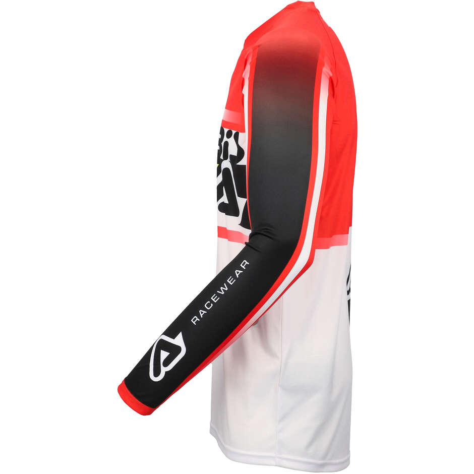 Maglia MotoCross Enduro ACERBIS MX LINEAR LUGO Rosso Bianco