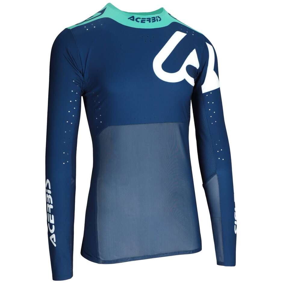 Maglia Motocross Enduro ACERBIS X-FLEX BLIZZARD 2.0 Blu Bianco