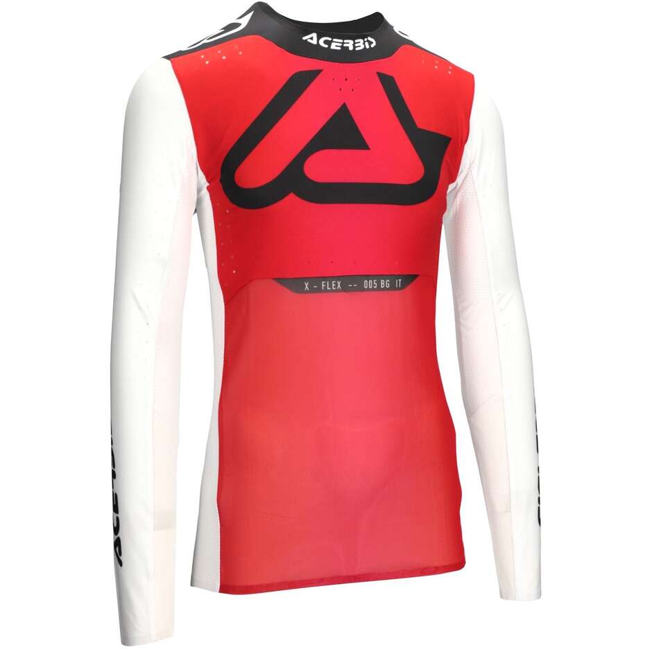 Maglia Motocross Enduro ACERBIS X-FLEX BLIZZARD 2.0 Rosso Bianco