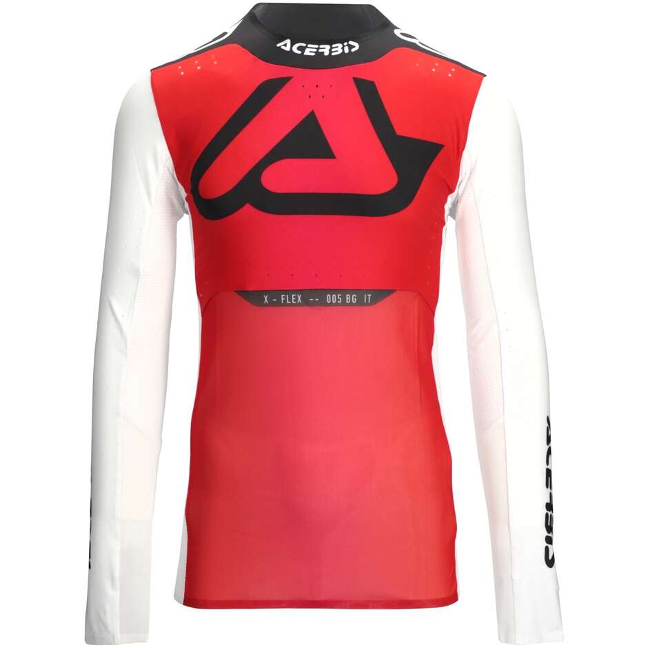 Maglia Motocross Enduro ACERBIS X-FLEX BLIZZARD 2.0 Rosso Bianco
