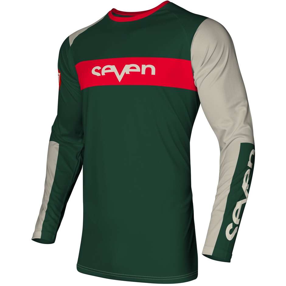 Maillot de moto cross SEVEN MX VOX 25.1 FRACTURE FOREST BONE