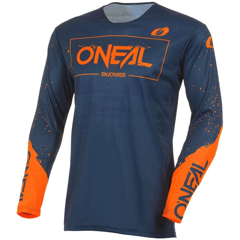 Maillot de moto enduro Oneal MAYHEM PAINT V.27 Bleu Orange Cross
