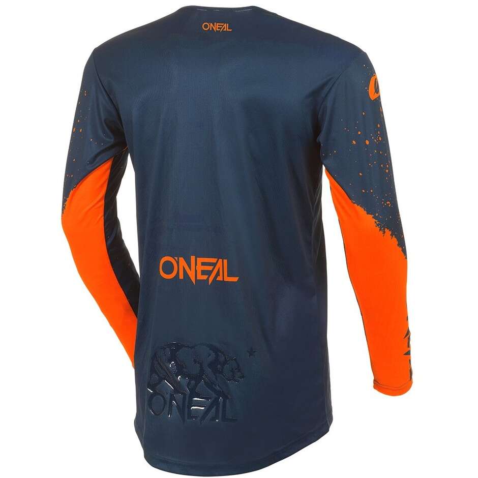 Maillot de moto enduro Oneal MAYHEM PAINT V.27 Bleu Orange Cross