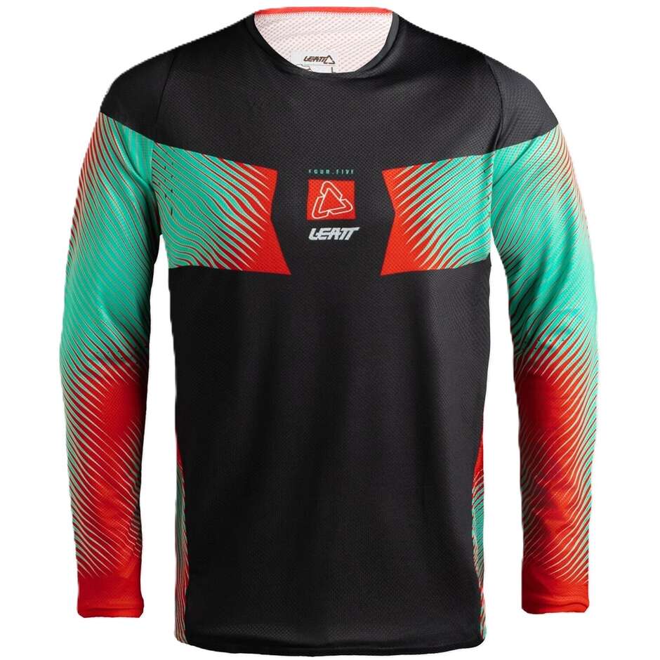 Maillot de moto Leatt 4.5 Lite Rouge Aqua Vert