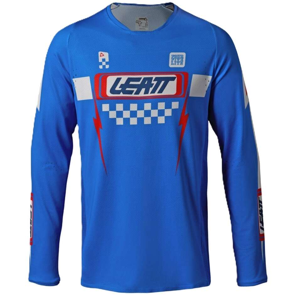 Maillot de moto Leatt V27 4.5 Junior bleu