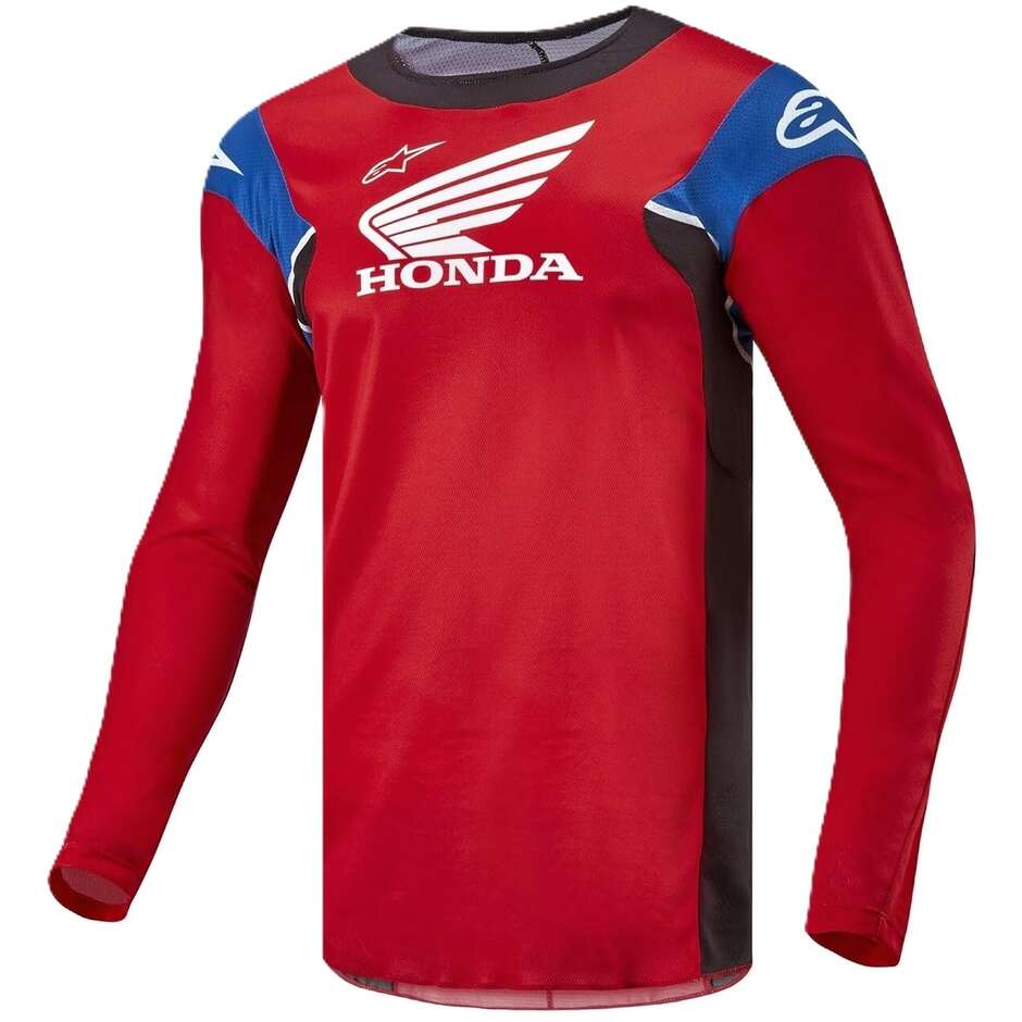 Maillot de motocross Alpinestars Honda Racer Iconic Rouge vif Noir Blanc