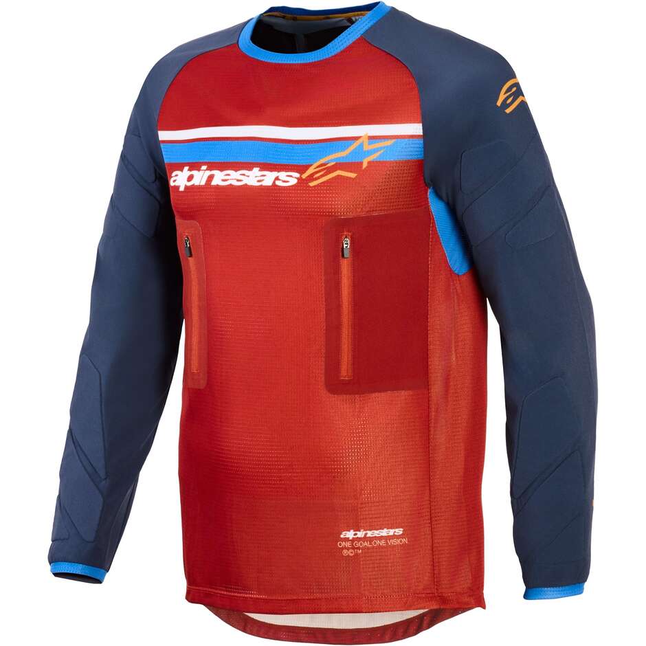 Maillot de motocross Alpinestars MAXDURA DUAL, couleur noyer et aluminium