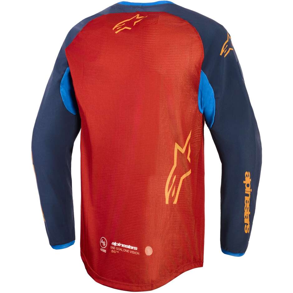 Maillot de motocross Alpinestars MAXDURA DUAL, couleur noyer et aluminium