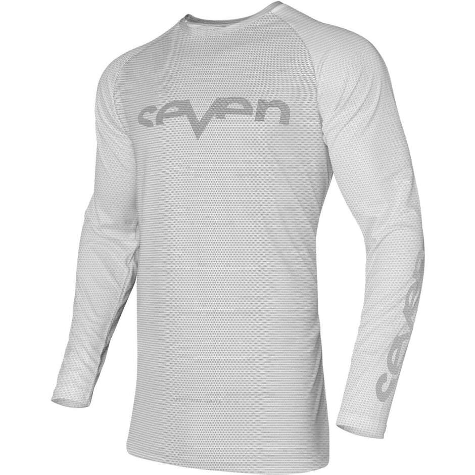 Maillot de motocross SEVEN MX VOX PERFORATED VENTED STAPLE pour enfant, blanc