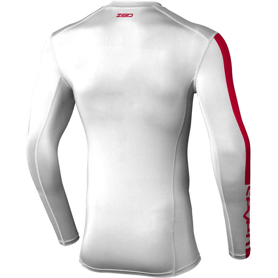 Maillot de motocross à compression SEVEN MX ZERO blanc et rouge