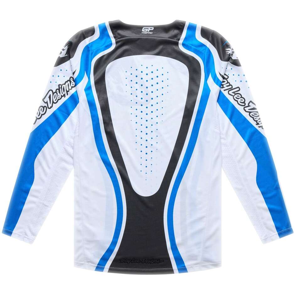 Maillot de roller professionnel Troy Lee Designs GP blanc/bleu