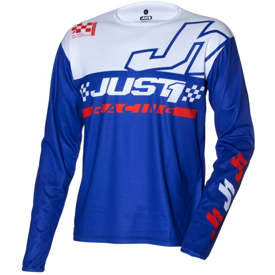 Maillot Just1 J-COMMAND Competition Cross Enduro bleu rouge blanc
