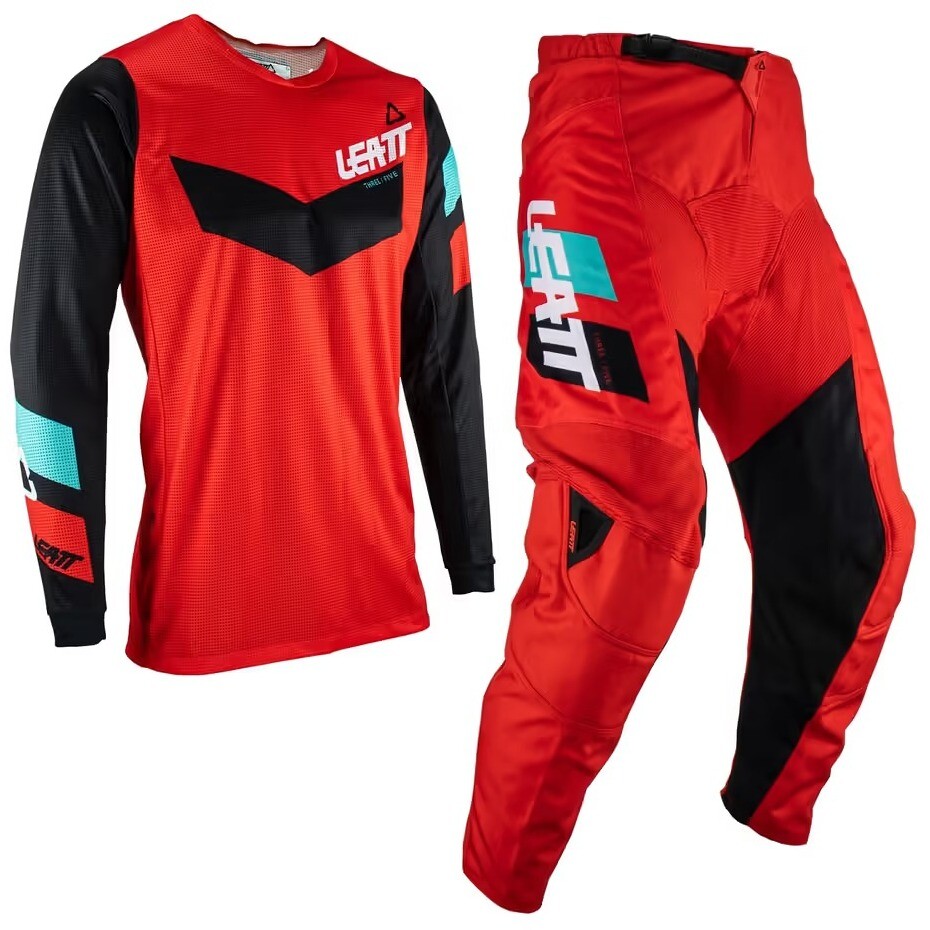 Maillot Leatt RIDE KID 3.5 Red Cross Enduro + Pantalon