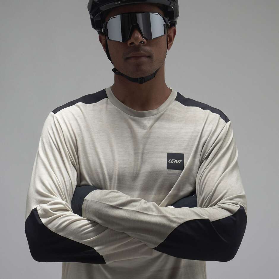 Maillot Leatt VTT Trail 4.0 manches longues blanc
