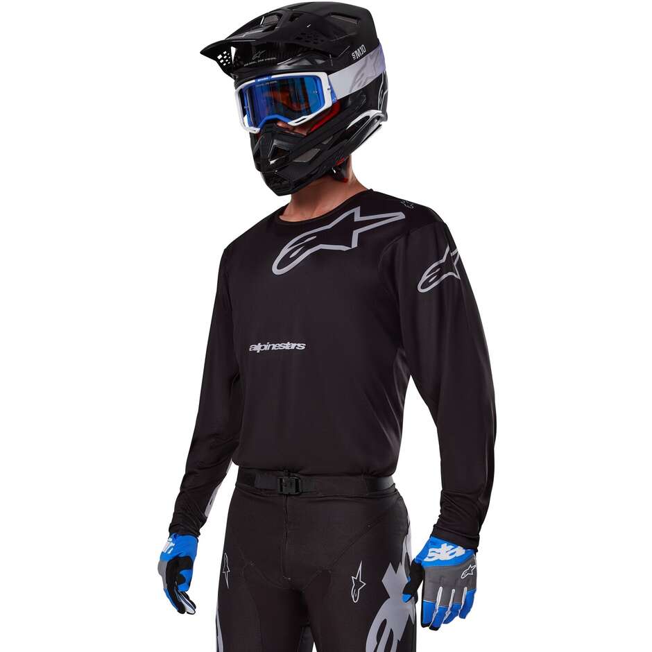 Maillot Moto Alpinestars RACER GRAPHITE Cross Enduro Noir Gris