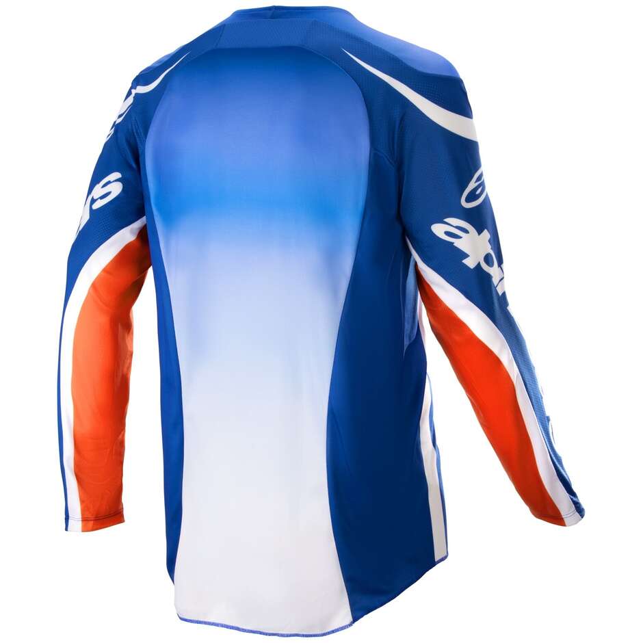 Maillot Moto Alpinestars RACER SEMI Cross Enduro Orange Bleu