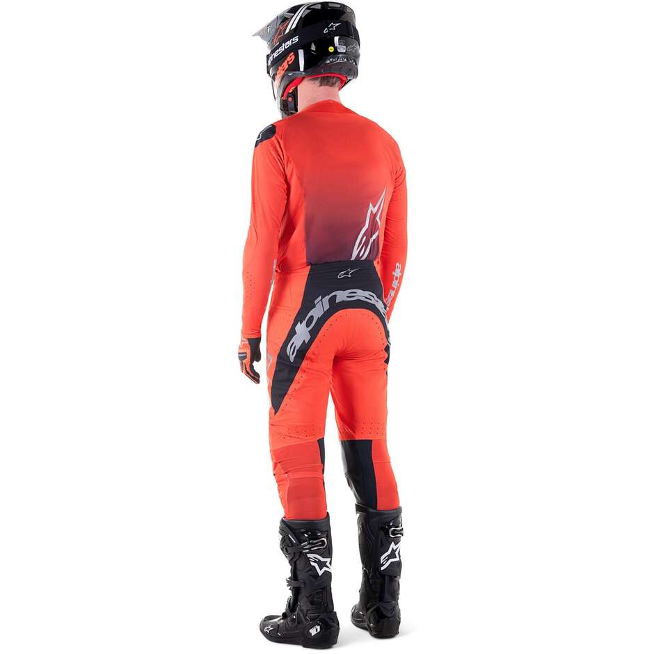 Maillot Moto Alpinestars SUPERTECH RISEN Cross Enduro Noir Orange