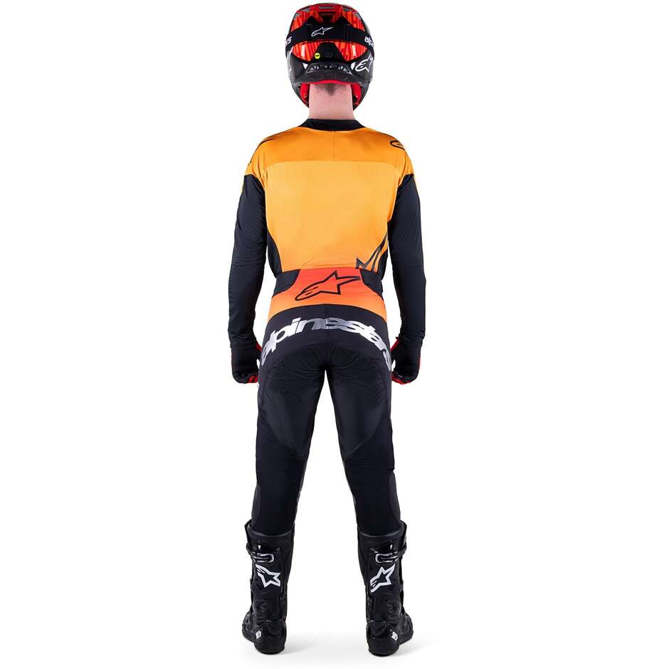 Maillot Moto Alpinestars TECHSTAR SEIN Cross Enduro Orange Noir