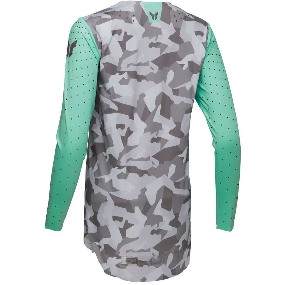 Maillot Moto Cross Enduro Femme Thor SPORTMODE SHADOW Vert d'Eau
