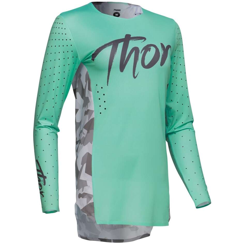 Maillot Moto Cross Enduro Femme Thor SPORTMODE SHADOW Vert d'Eau