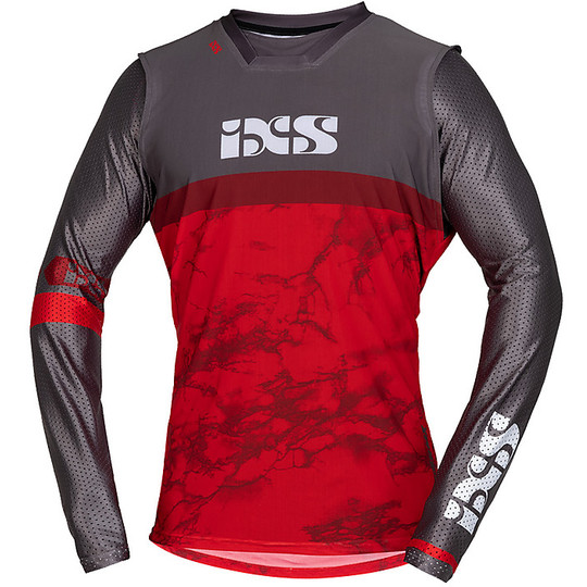 Maillot Moto Cross Enduro Ixs TRIGGER MX Anthracite Red Fluo