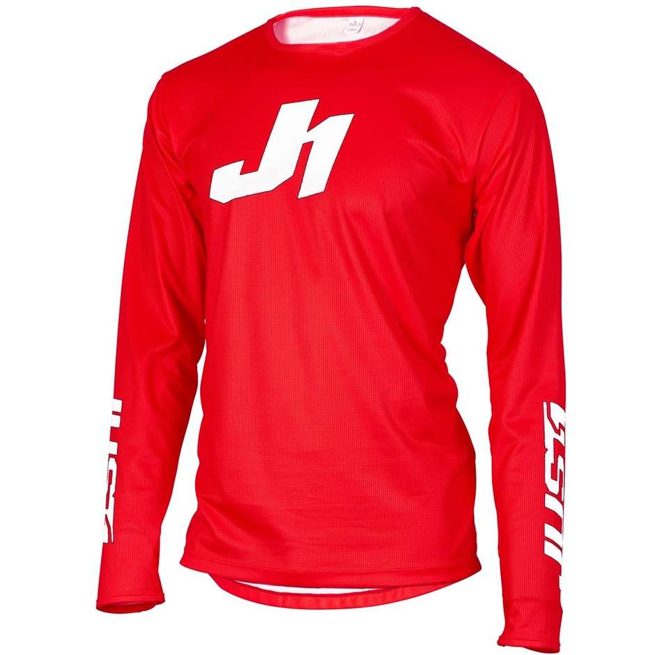 Maillot Moto Cross Enduro Just1 J-ESSENTIAL SOLID Rouge