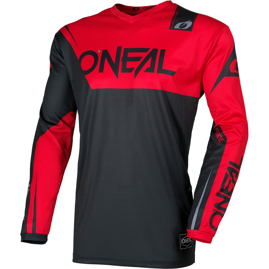 Maillot moto cross enduro O'NEAL ELEMENT RACEWEAR noir rouge