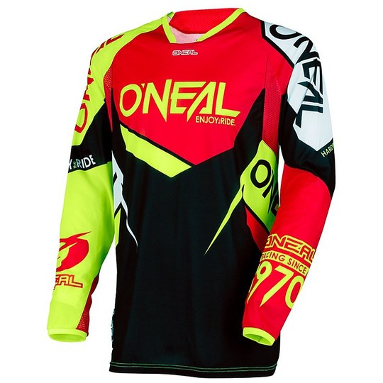 Chemise VTT O'Neal Element - Ados L - Manches Longues - Jaune Flu & Noir